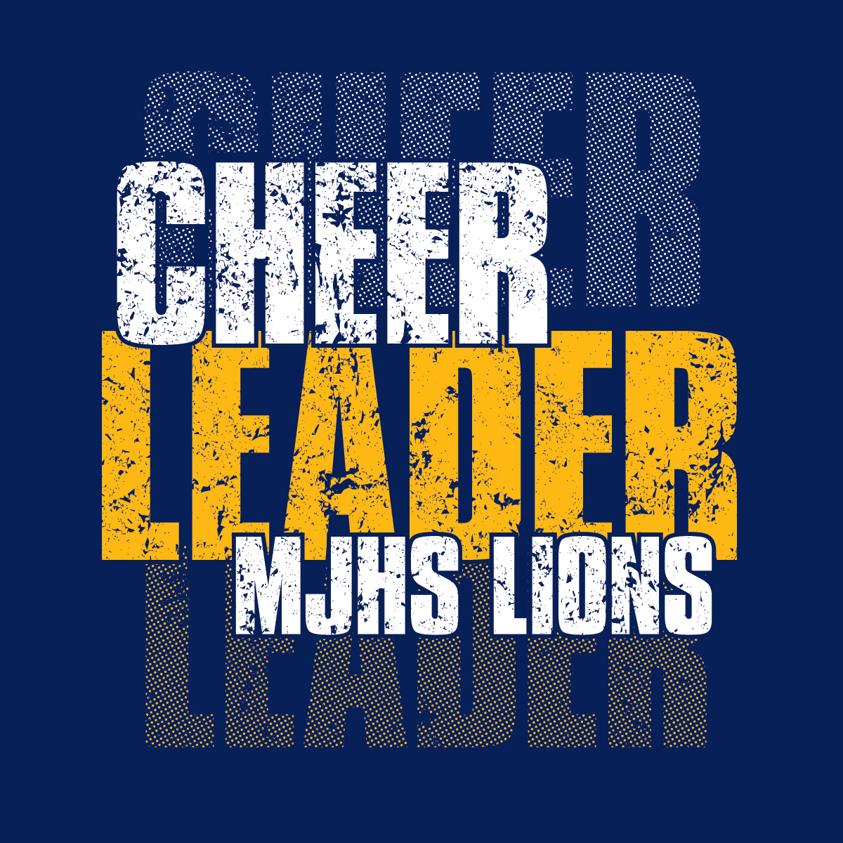 2 Color Distressed Shadow Text  Screenprint Design (CTND196)