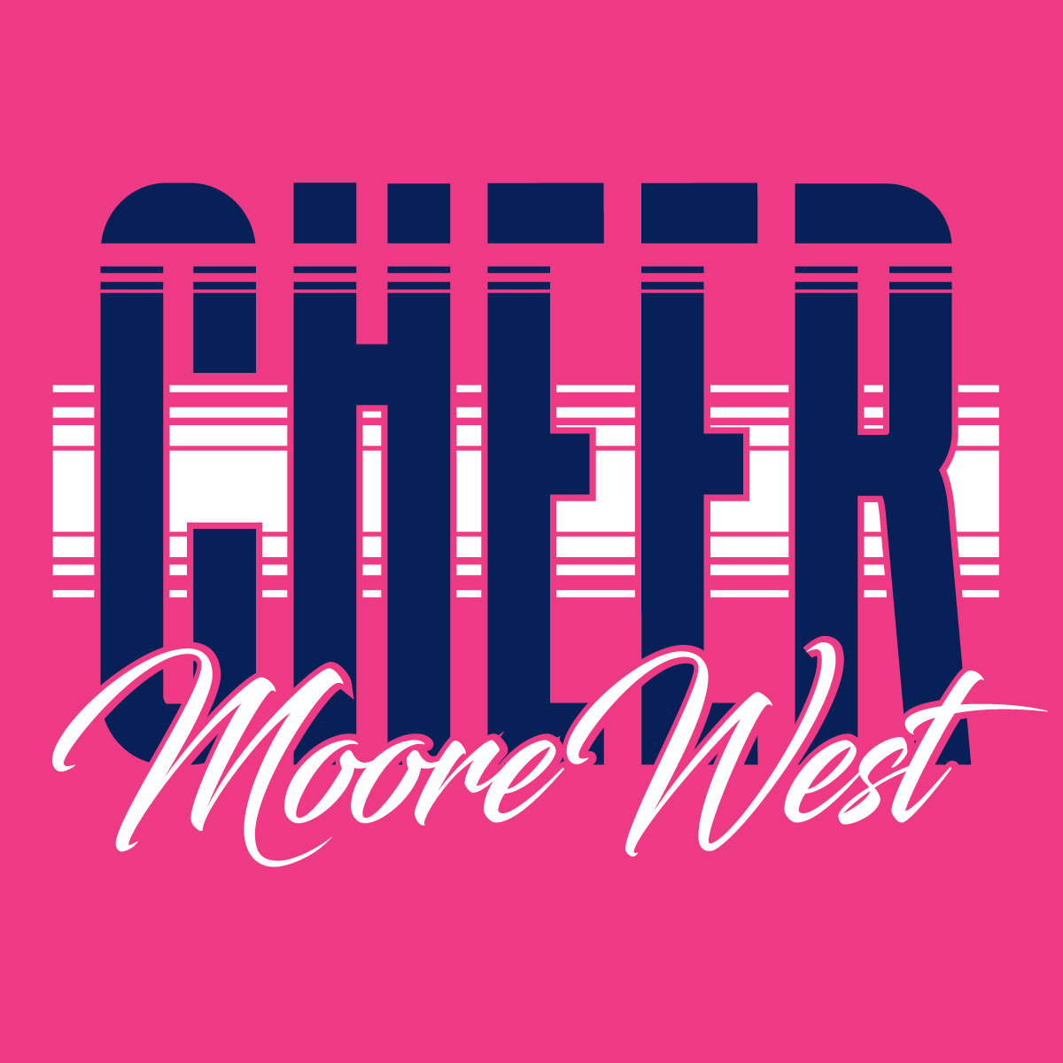 2 Color Gradient Line Text Screenprint Design (CTND197)