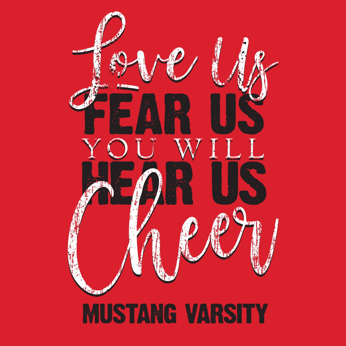 2 Color Love Fear Hear Us Screenprint Design  (CTND198)