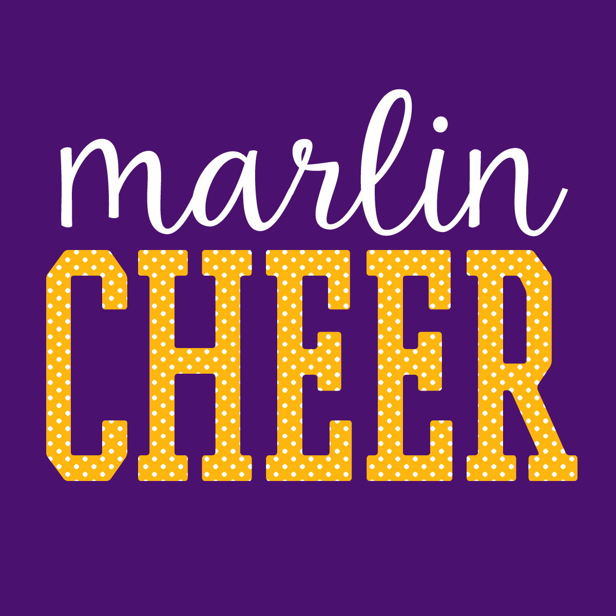 2 Color Large Polka Dot Script Screenprint Design (CTND211)