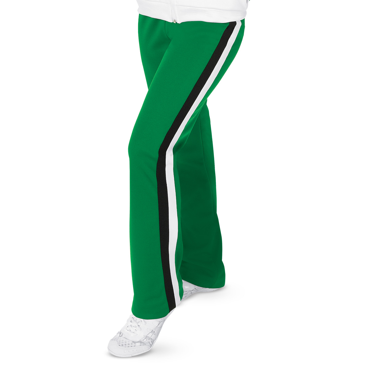 Poly Boot Cut Warmup Pants with Side Stripes