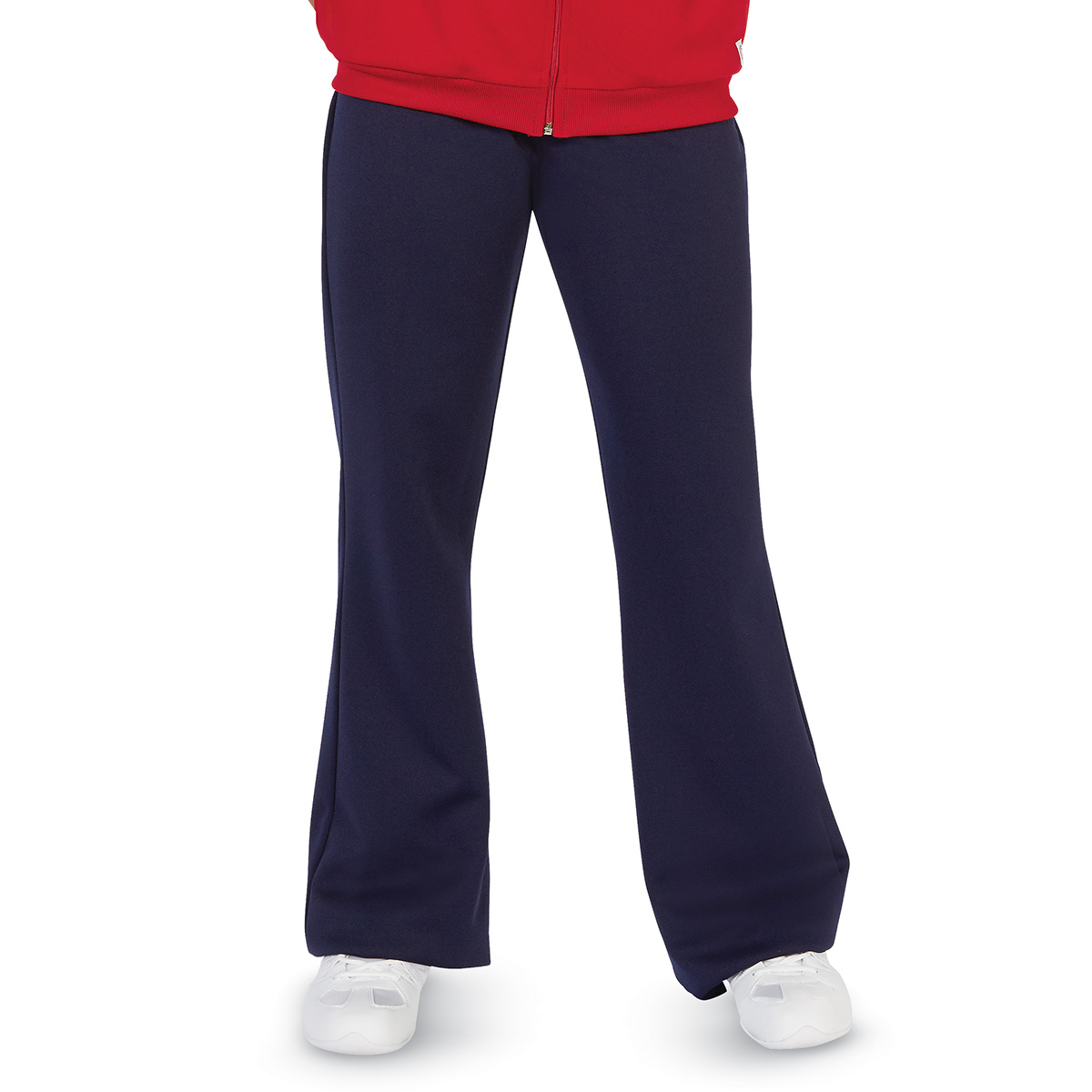 Solid Poly Boot Cut Warmup Pants