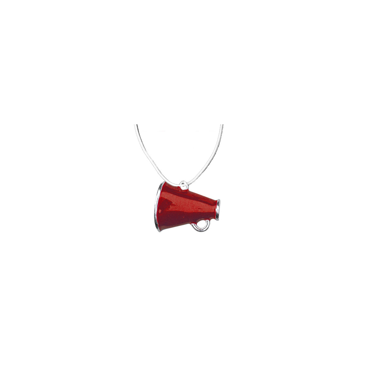 Color Megaphone Necklace - Red