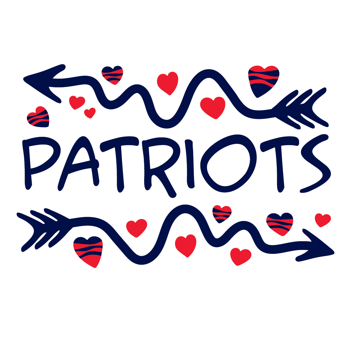 2 Color Heart Arrow Screenprint Design (CTND160)