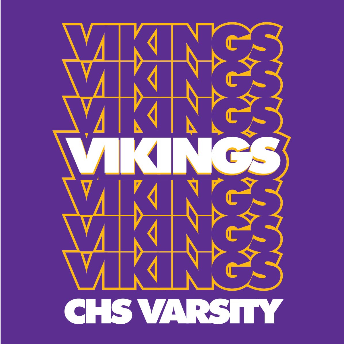 2 Color Repeat Block Text Screenprint Design (CTND179)