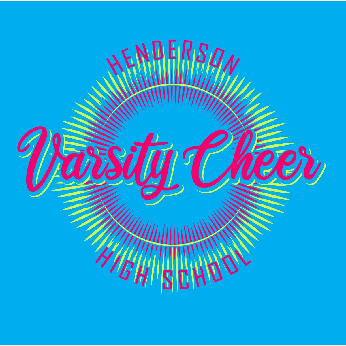 2 Color Halo Frame Screenprint Design (CTND184)