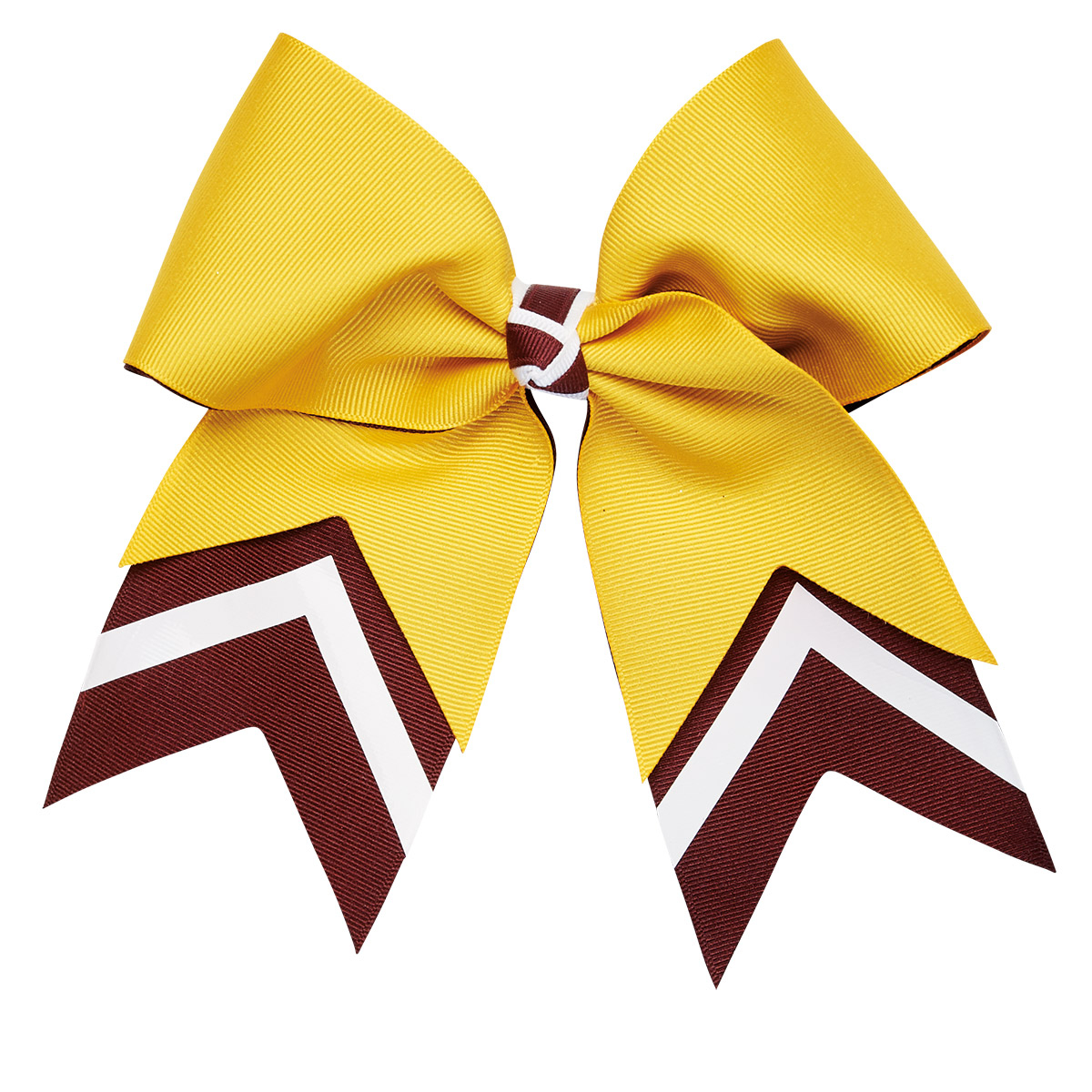 Extra Large Grosgrain Bow with White Vinyl Chevron