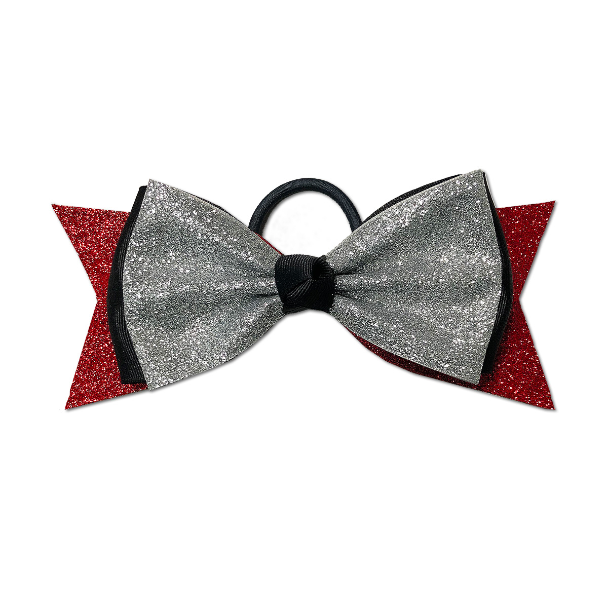 3" Double Glitter Tuxedo Bow (HBT2G)