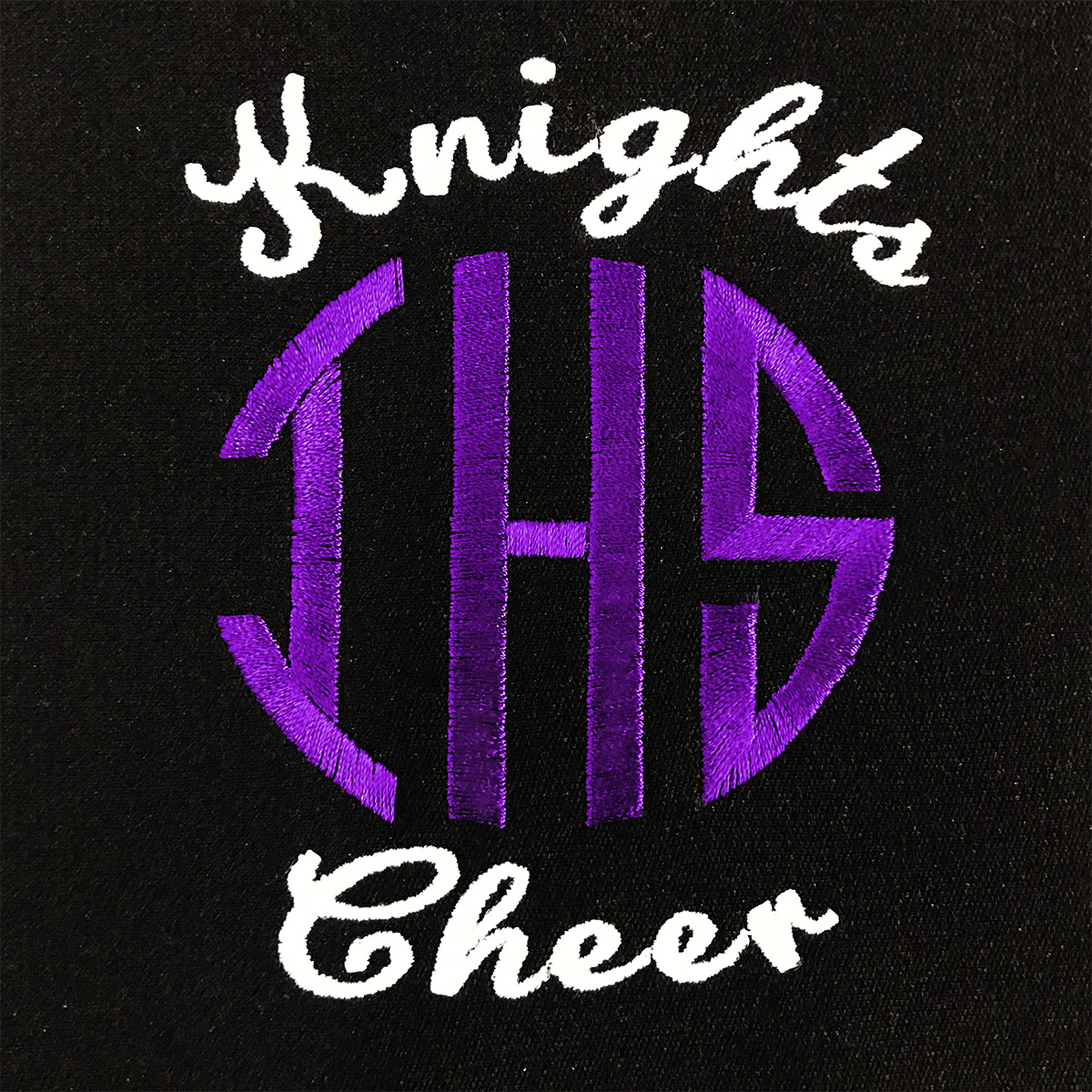 Two Color Script Monogram with Circle Initials (MAB2CIR)