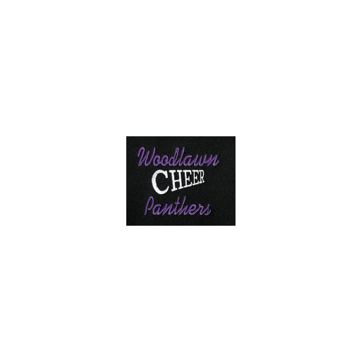 Two Color Script Monogram with Bell Left "Cheer" (MH2CSLLM)