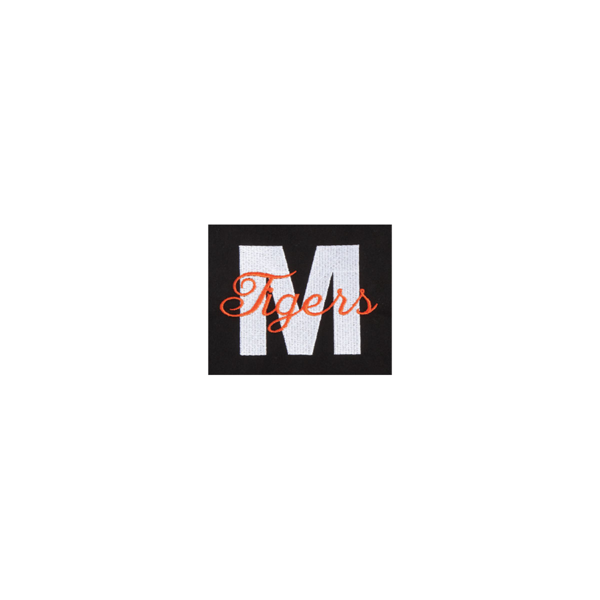 Two Color Script Monogram with Block Initial (MILBLCKAN)
