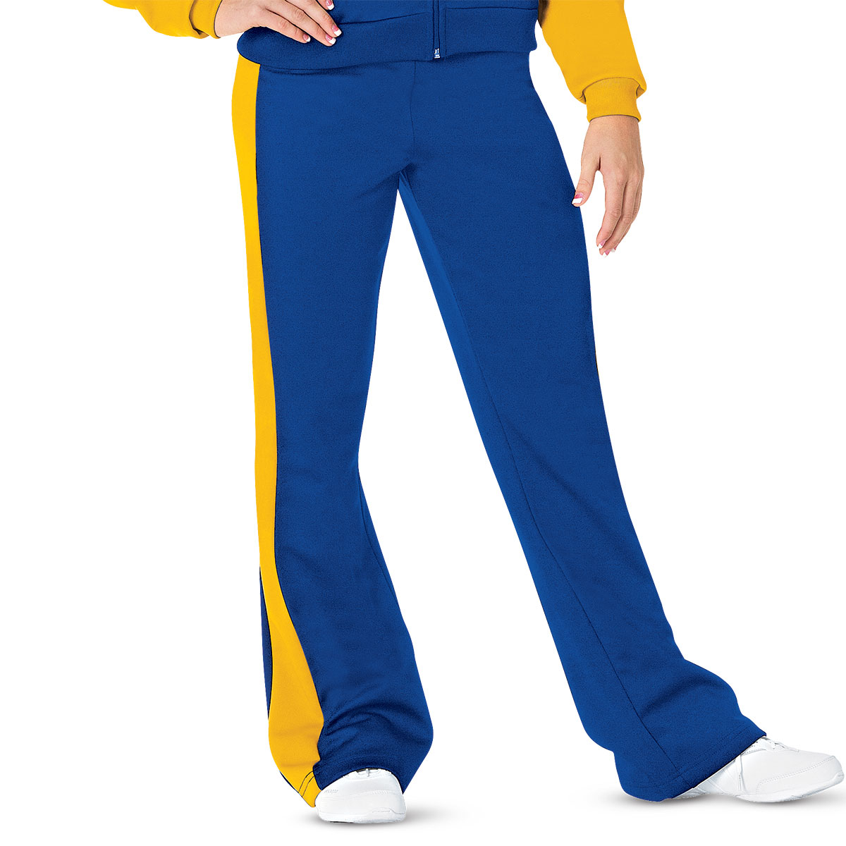 Poly Boot Cut Warmup Pants with Side Insets