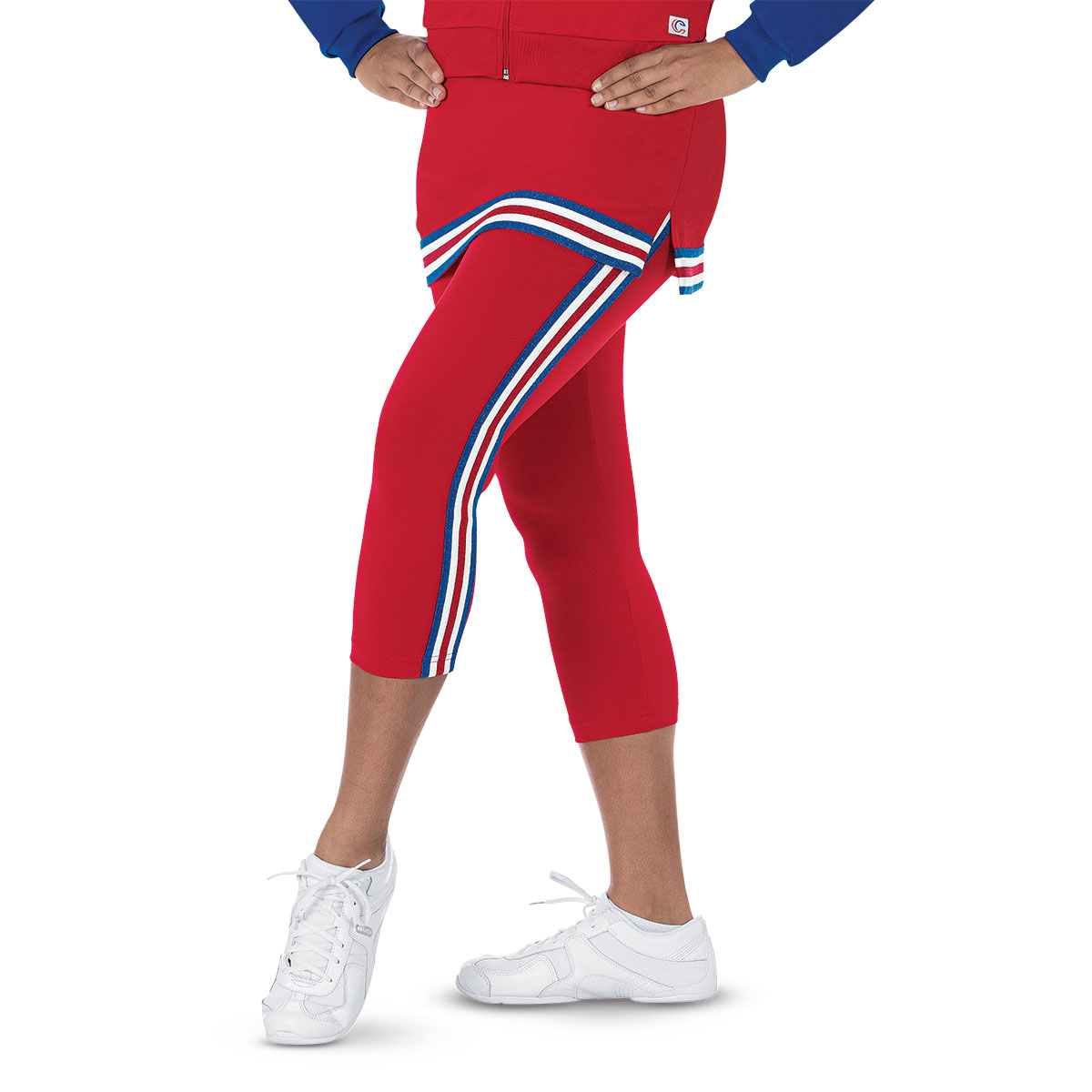 SpiritFlex Cropped Leggings with Side Stripes