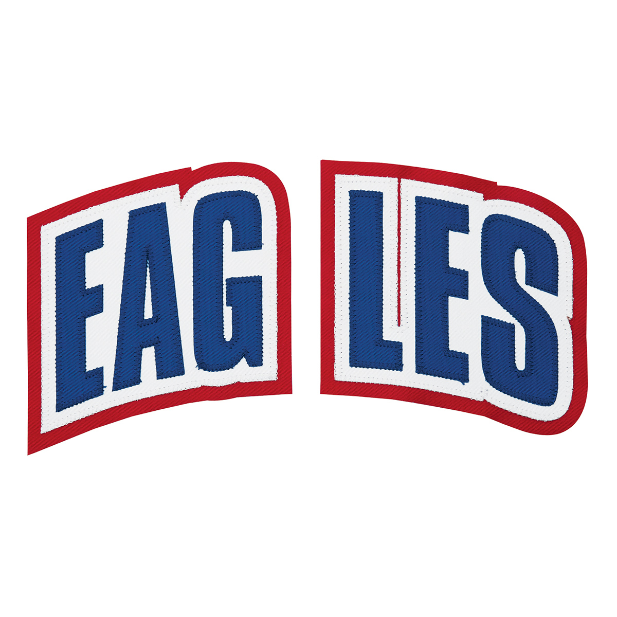 3 Color Split Tackle Twill Arched Lettering (TVSARCM3)