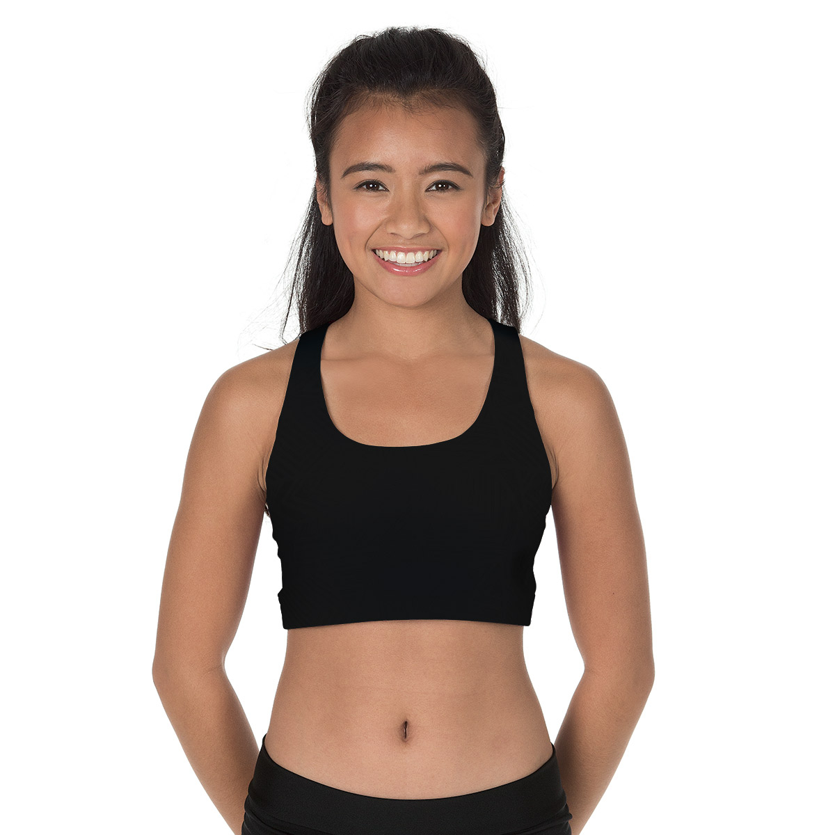 Specialty Fabric Criss-Cross Back Sports Bra