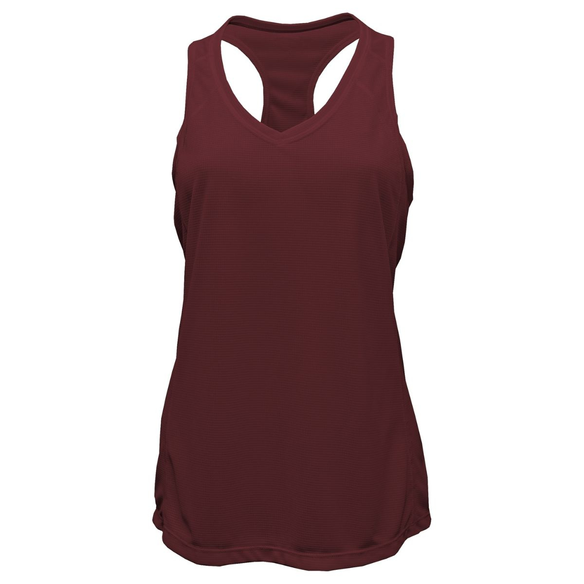Ladies Grid Singlet Tank - Maroon