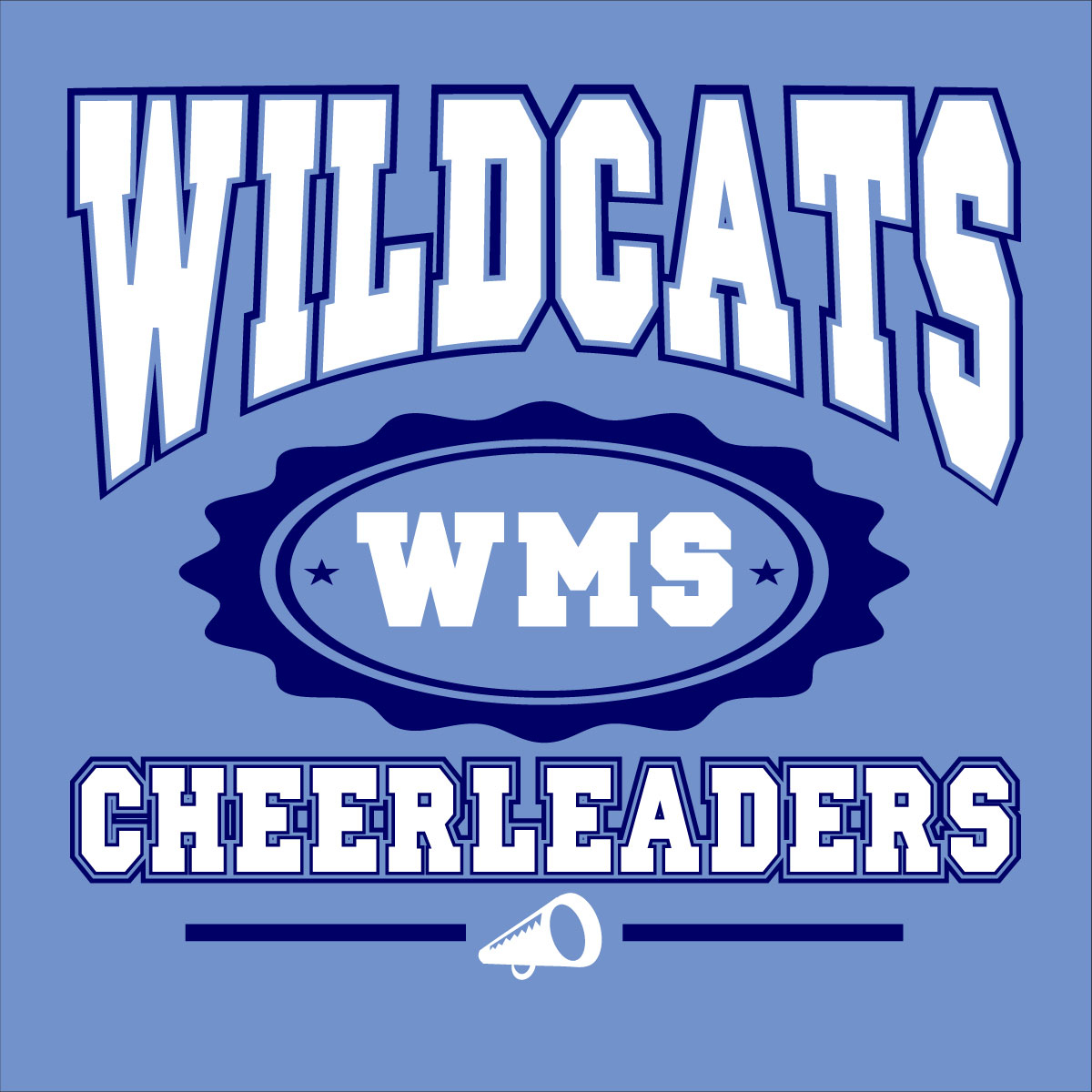 2 Color Megaphone Screenprint Design (CTND04)