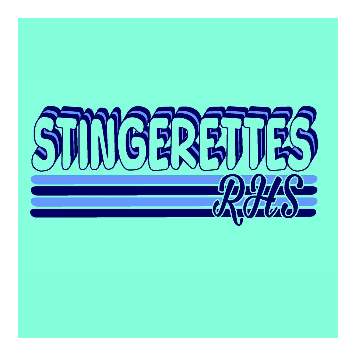 2 Color Retro Bubble Screenprint Design (CTND218)