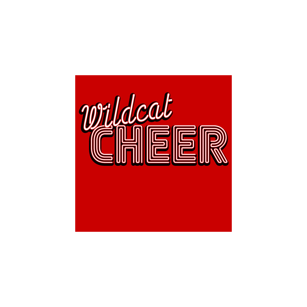 2 Color Bold Stacked Line Text Screenprint Design (CTND225)