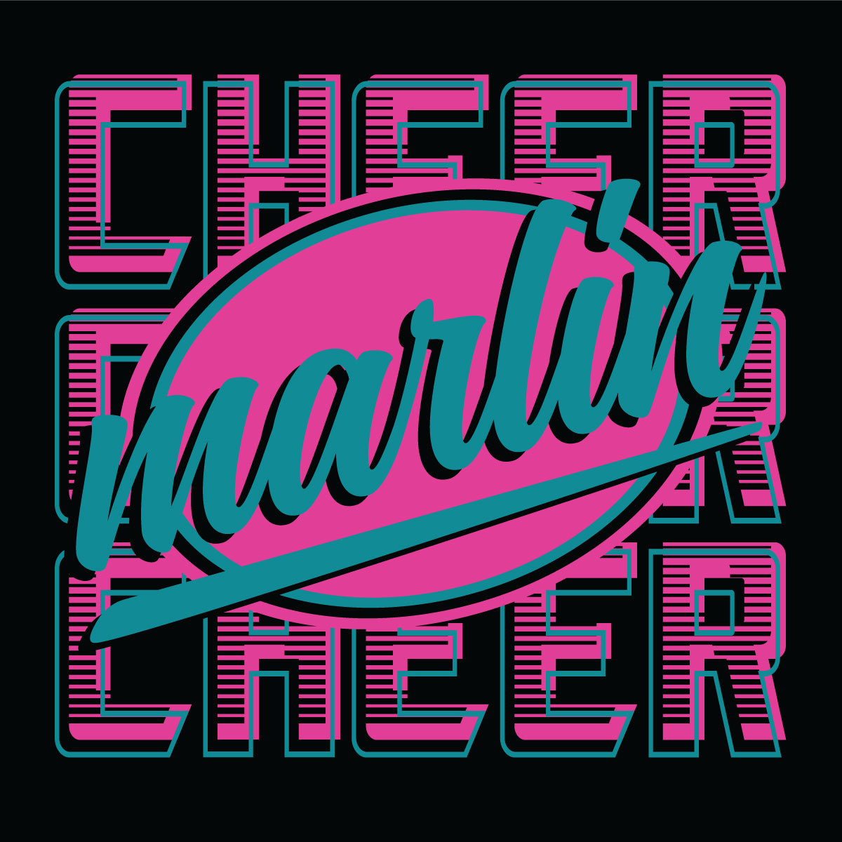 2 Color Retro Repeat Screen Print Design (CTND228)