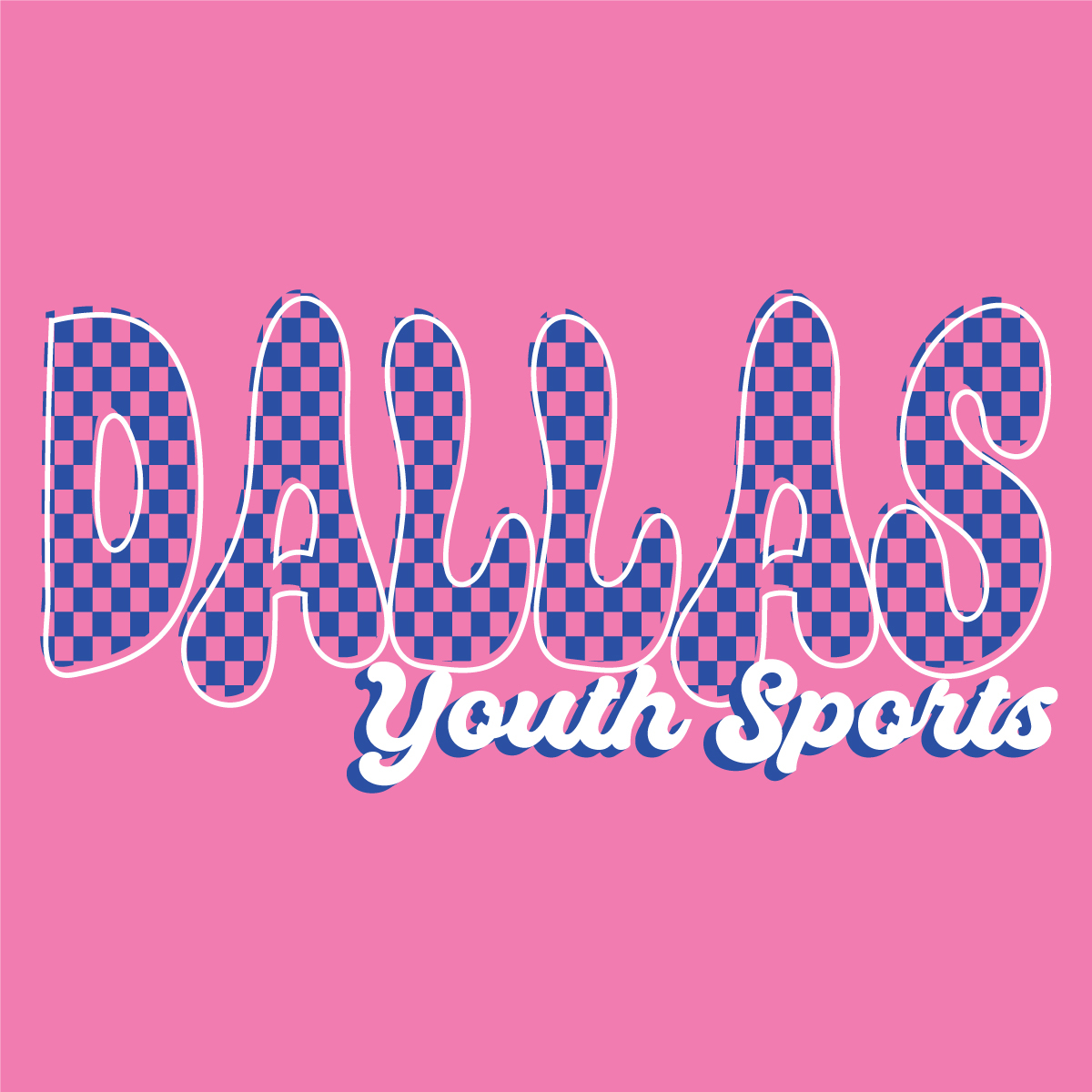 2 Color Retro Checkered Screenprint Design (CTND243)