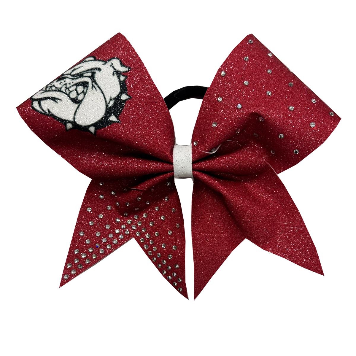 CC Fusion Extra Large Glitter Mascot Bow with Rhinestone Accents (HBCCGMR)