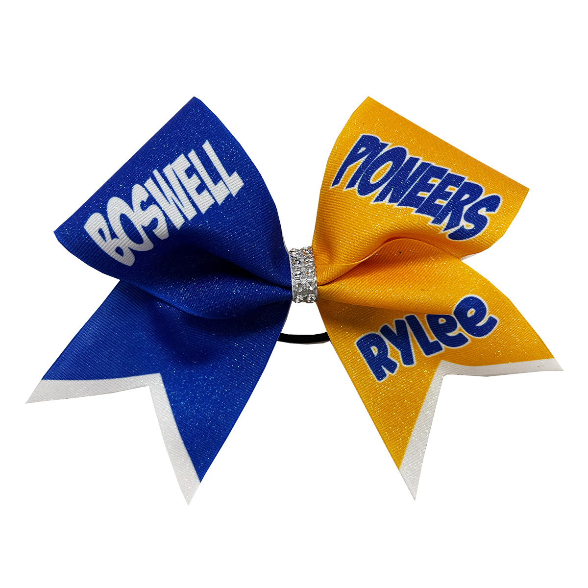 CC Fusion Extra Large Glitter Split Bow with Rhinestone Knot (HBCCGSPL)
