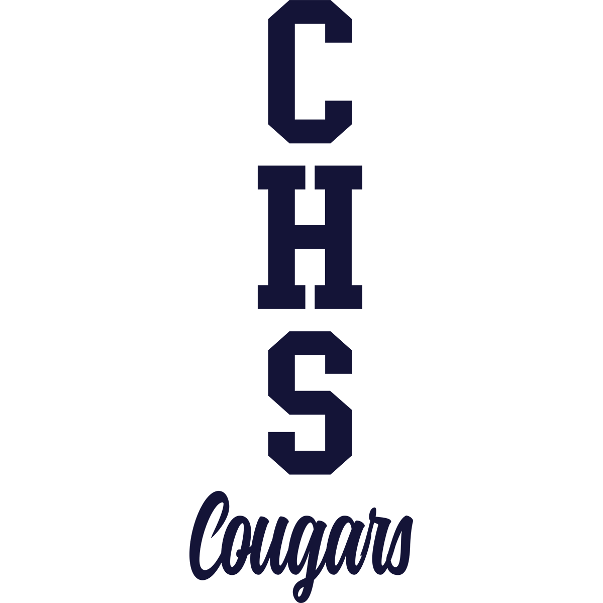 19" 1 Color School Initials and Name Decal (MDBDNA19)