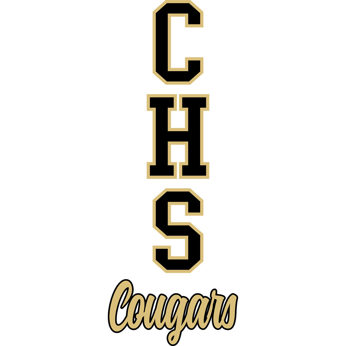 30" 2 Color School Initials and Name Decal (MDBDNA30-2)