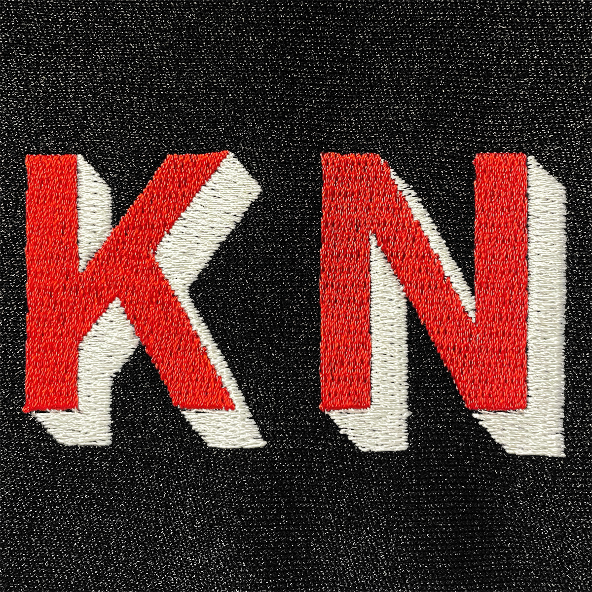 Two Color Block Shadow Initials Monogram (MILBKSH)