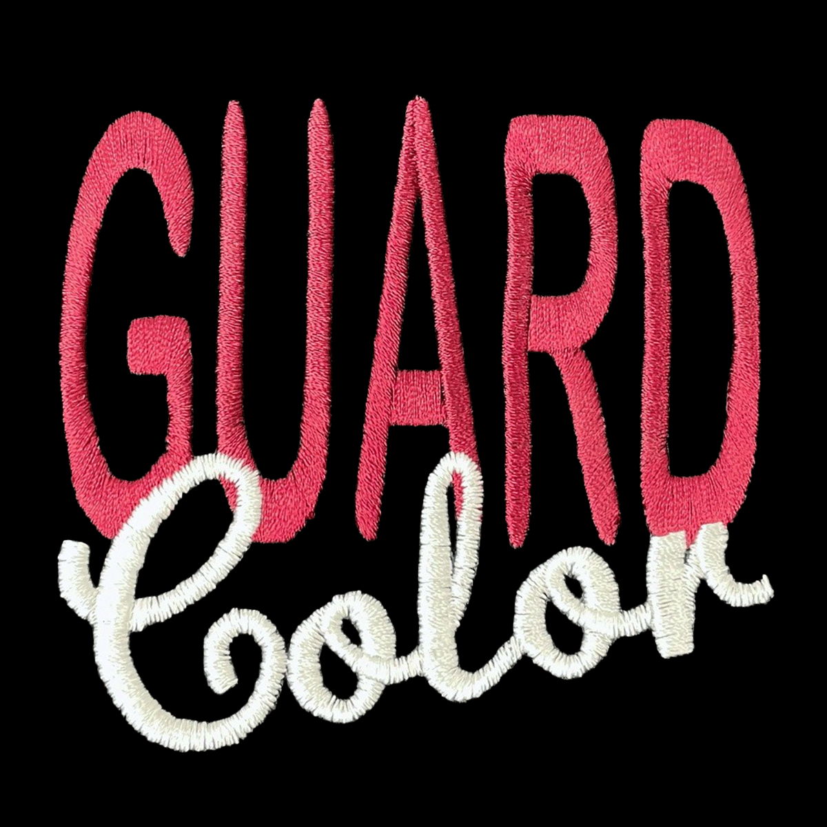 Two Color Diagonal Script Monogram with Block Initials (MRDBDGAB)