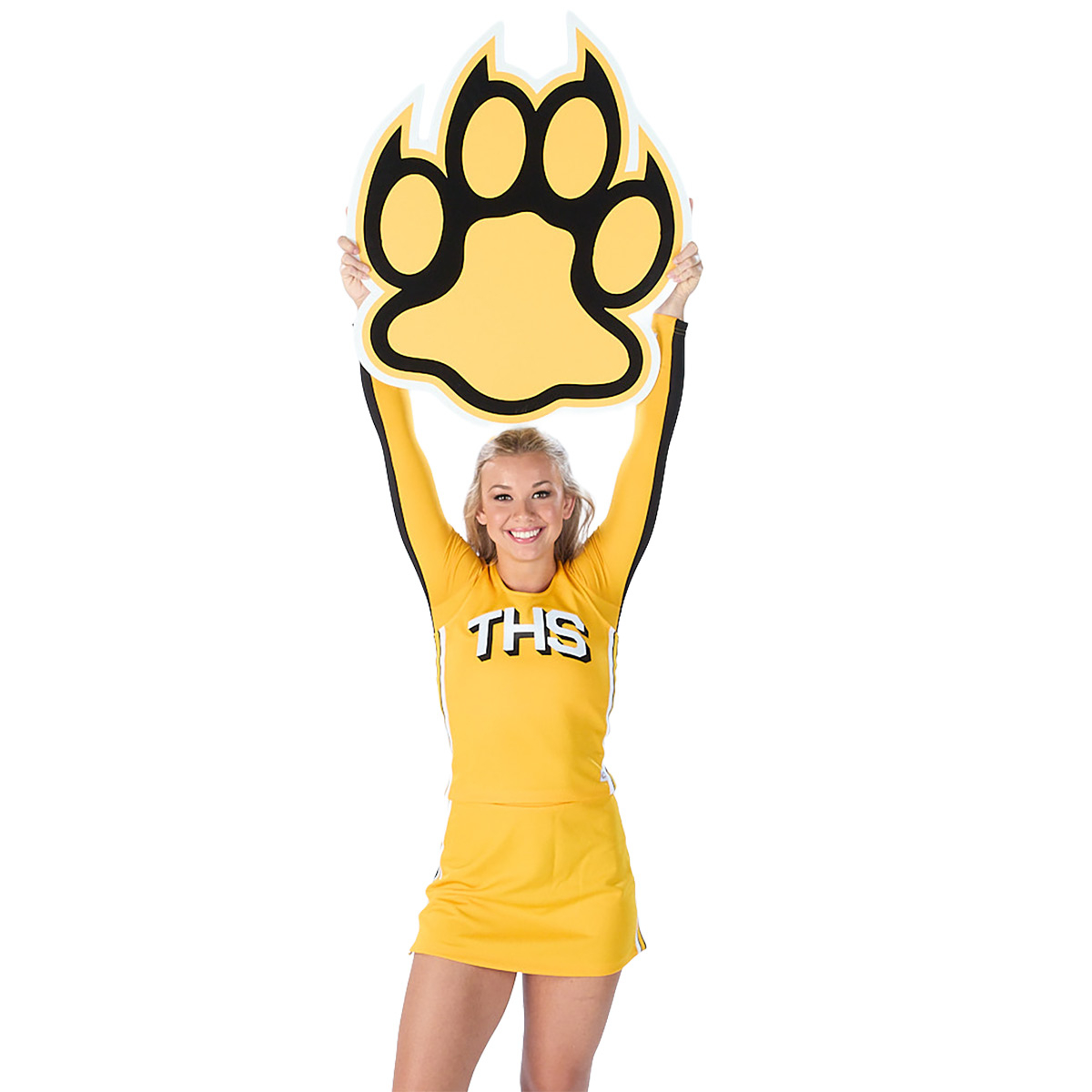 Custom Paw Print Shaped Pep Rally Sign Printed on One Side - 23.75" x 29.75"