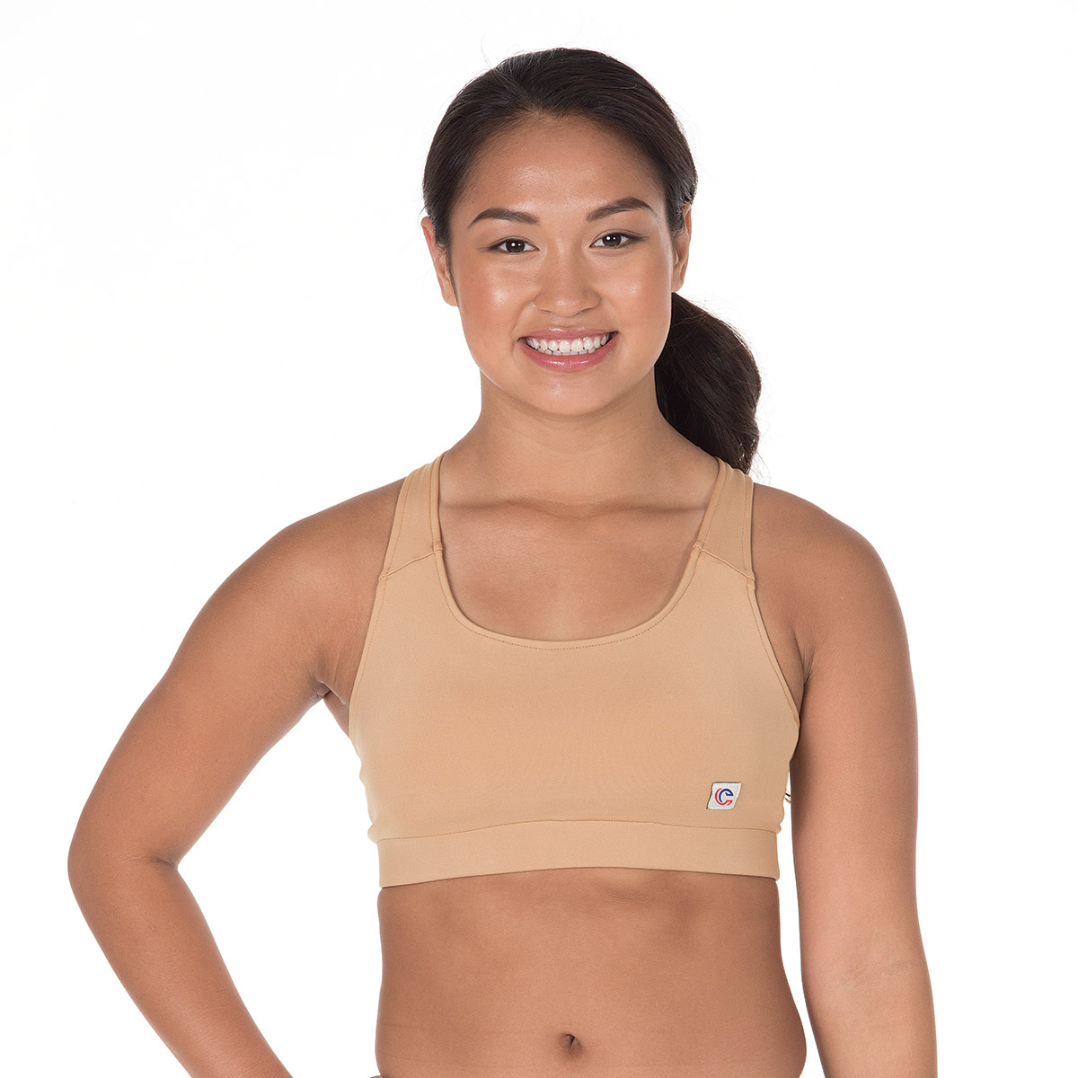 Nude Sports Bra with Racerback - CC Spiritwear