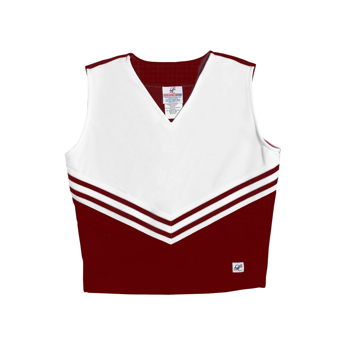 Stock V-Neck Classic Cheer Uniform Shell Top - Closeout - Light Maroon - All Sales Final