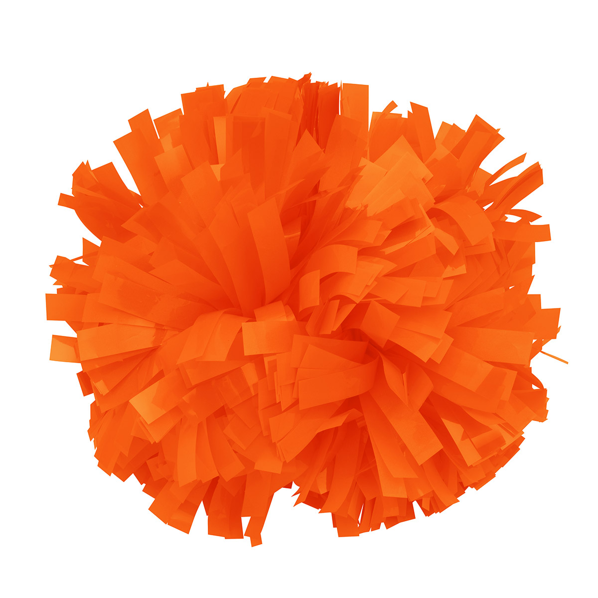 Neon Orange Non-Black Light Reflective Pom with 6" Streamers