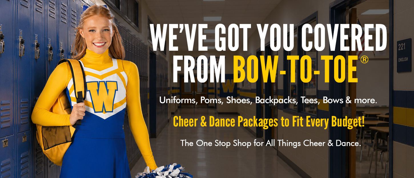 Cheer & Dance Uniform Packages for Every Budget. Also, Check Out Our New 2026 Interactive Catalog! See Our Uniforms in YOUR Team Colors.
