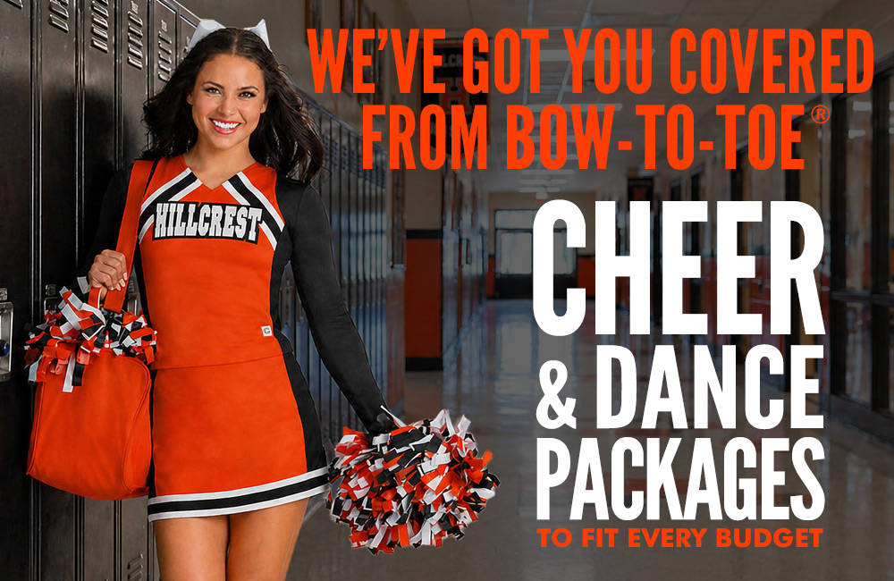 Cheer & Dance Uniform Packages for Every Budget. Also, Check Out Our New 2026 Interactive Catalog! See Our Uniforms in YOUR Team Colors.
