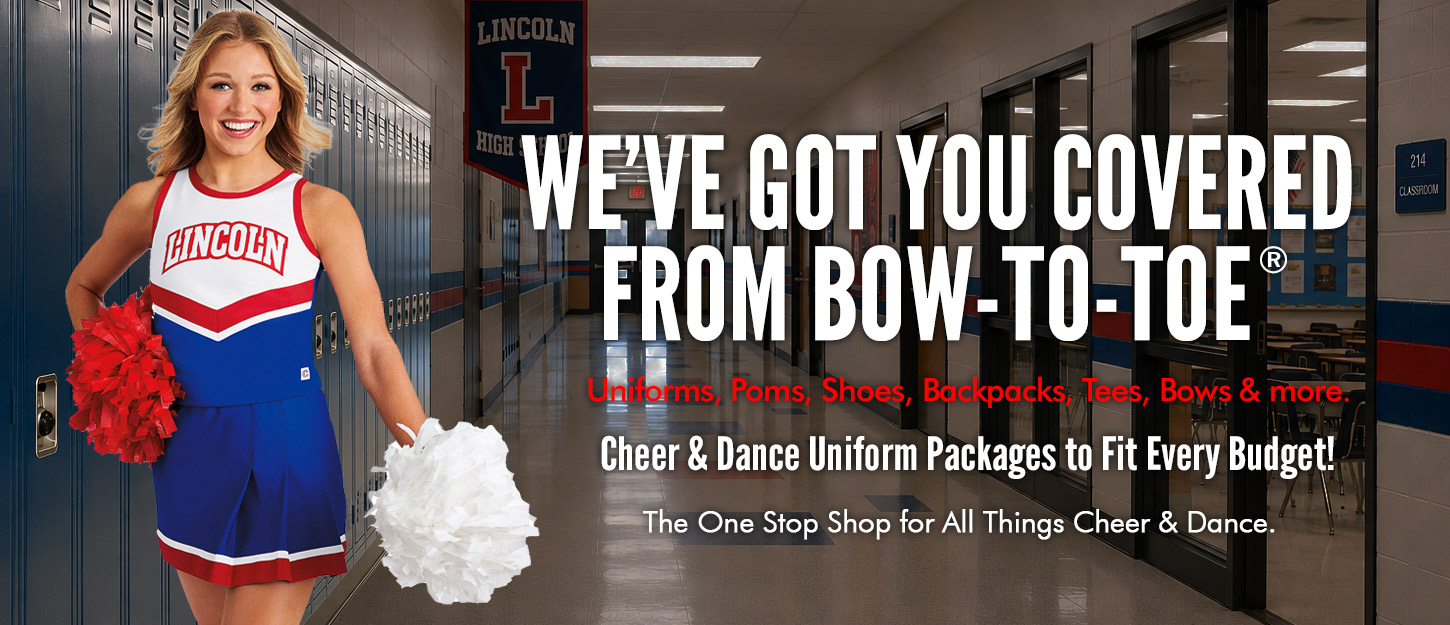Cheer & Dance Uniform Packages for Every Budget. Also, Check Out Our New 2026 Interactive Catalog! See Our Uniforms in YOUR Team Colors.