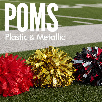 Plastic & Metallic Cheerleading Poms Plastic & Metallic Cheerleading Poms