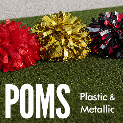 Plastic & Metallic Cheerleading Poms Plastic & Metallic Cheerleading Poms