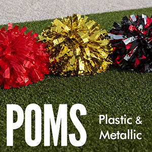 Plastic & Metallic Cheerleading Poms Plastic & Metallic Cheerleading Poms